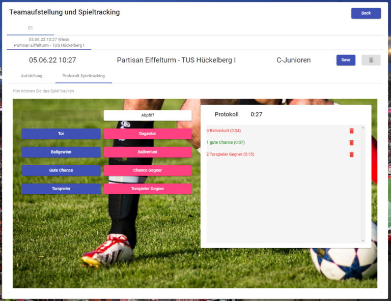 Fußball Spieltracking